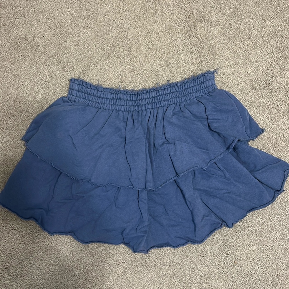 Aerie Blue Ruffle Skirt